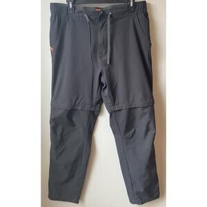 American Outdoorsman Men’s Large Dark Gray Cargo Convertible Zip-Off Pants